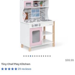 Kitchen/ Tiny Chef Play Kitchen/ Kids/ Toddler/ Toys/ Furniture/ New