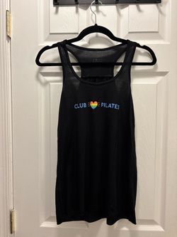 Club Pilates Black Racerback Tank Top