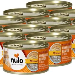 Nulo Grain-Free Minced, Chicken with Quail Egg, 12x2.8oz, Wet Cat Food