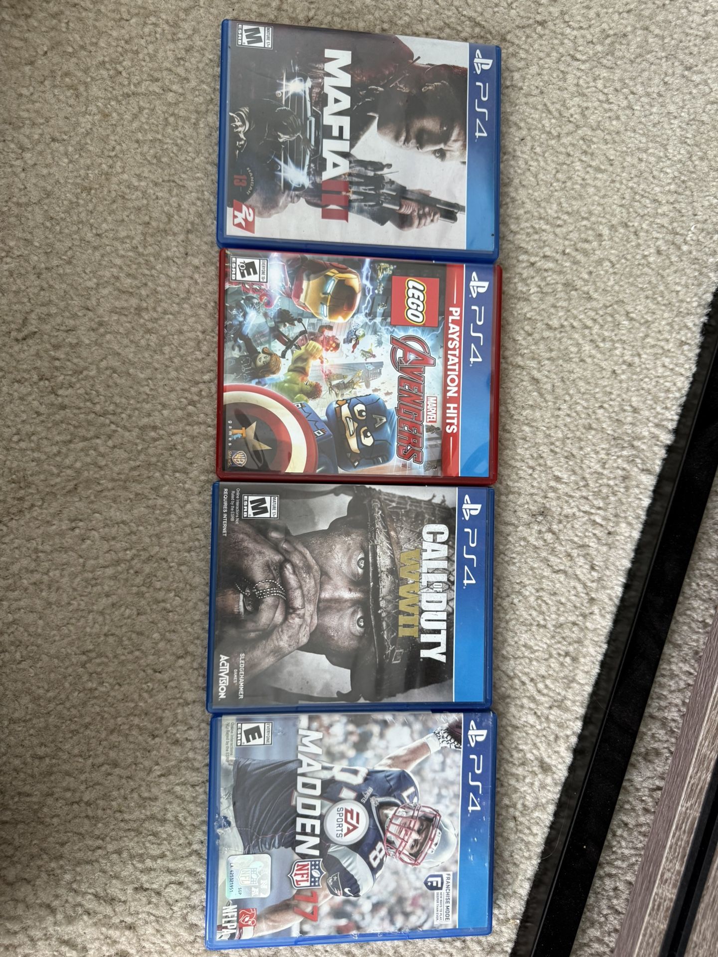 4 PS4 Games for Sale