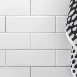 4x12 White Glossy Ceramic Subway Tile — Wall Tile — From $16/Box