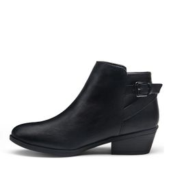 VEPOSE WOMEN'S 911 ANKLE BOOTS LOW HEELS CHUNKY PERFORATED WESTERN SHOES