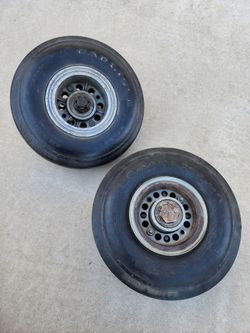 Go Kart Wheel 4" Rim Vintage Pair with Tires