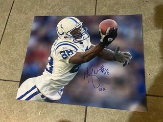 Indianapolis Colts Marvin Harrison Autograph Poster