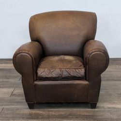 Pottery Barn Manhattan Leather Armchair