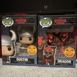 Funko Stranger Things Dustin And Dragon Exclusive Pops