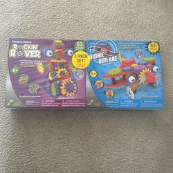 Techno Gears Rocking Rover and Bionic Biplane 2 Pack Construction Set