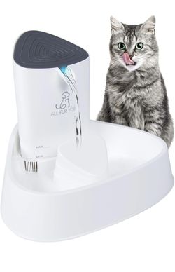 All Fur You Automatic Cat Water Dispenser Pet Water Fountain 51oz/1.5L Cat Bowl Dog Water 