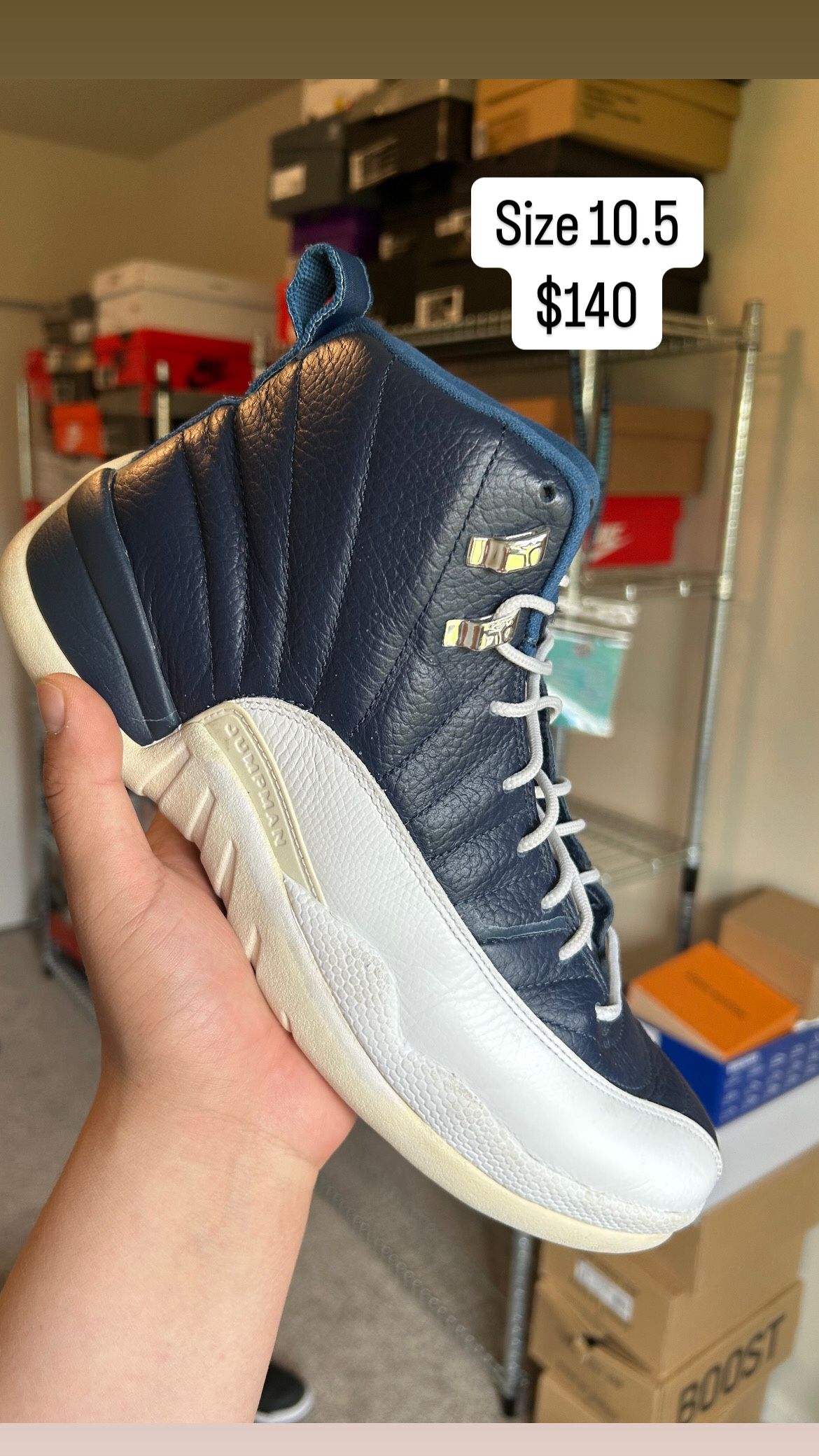Jordan 12 Obsidian Size 10.5