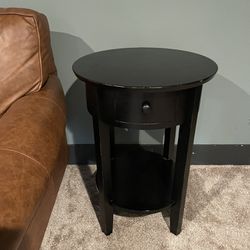 Pottery Barn Nightstand/End Table Black 