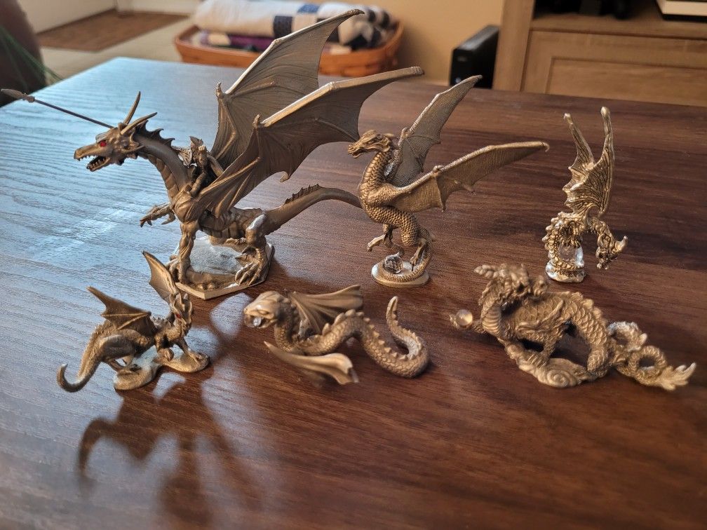 Pewter Dragon Figurines