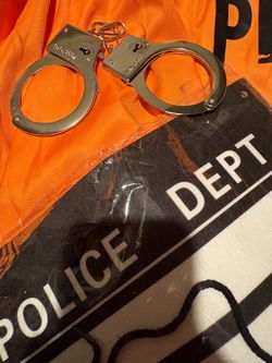Size Large Men’s Inmate Halloween Costume / prisoner/Orange jumpsuit