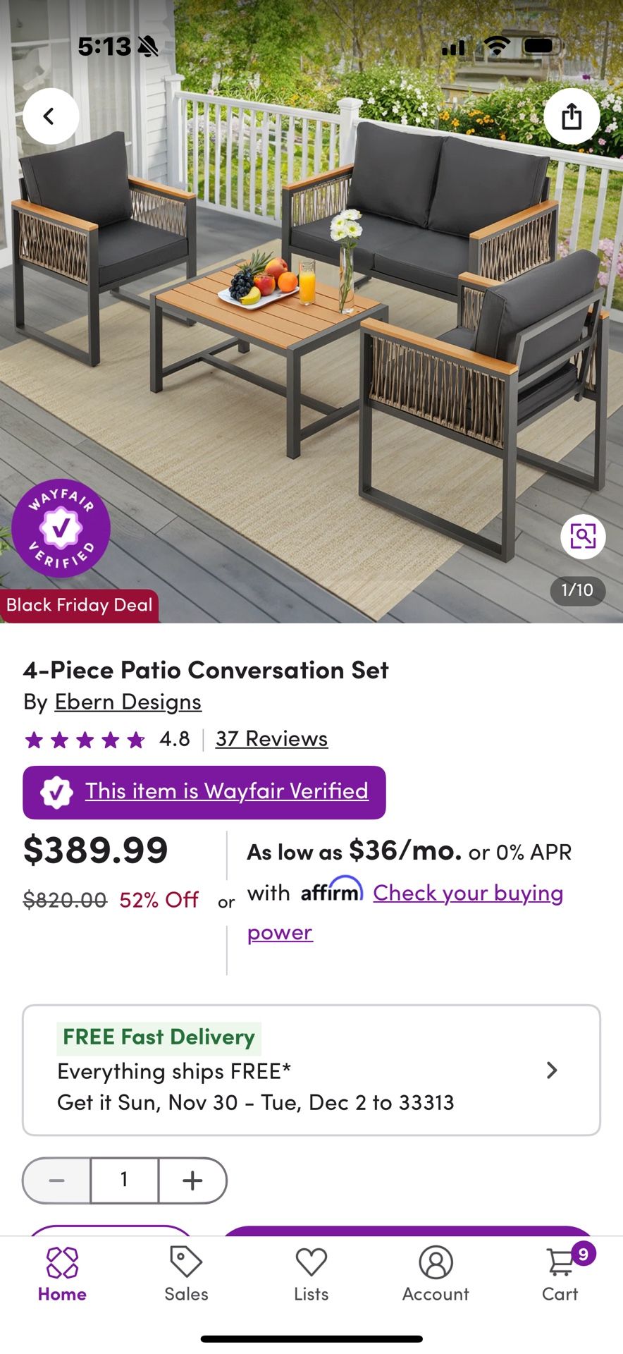 Wayfair Patio Set
