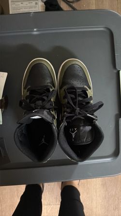 Air Jordan 1 Mid Black Olive Sneakers