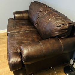 Extra Wide Genuine Leather Sofa / Super comfortable