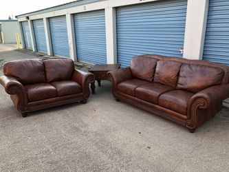 Leather Living Room Couch And Love Seat Set