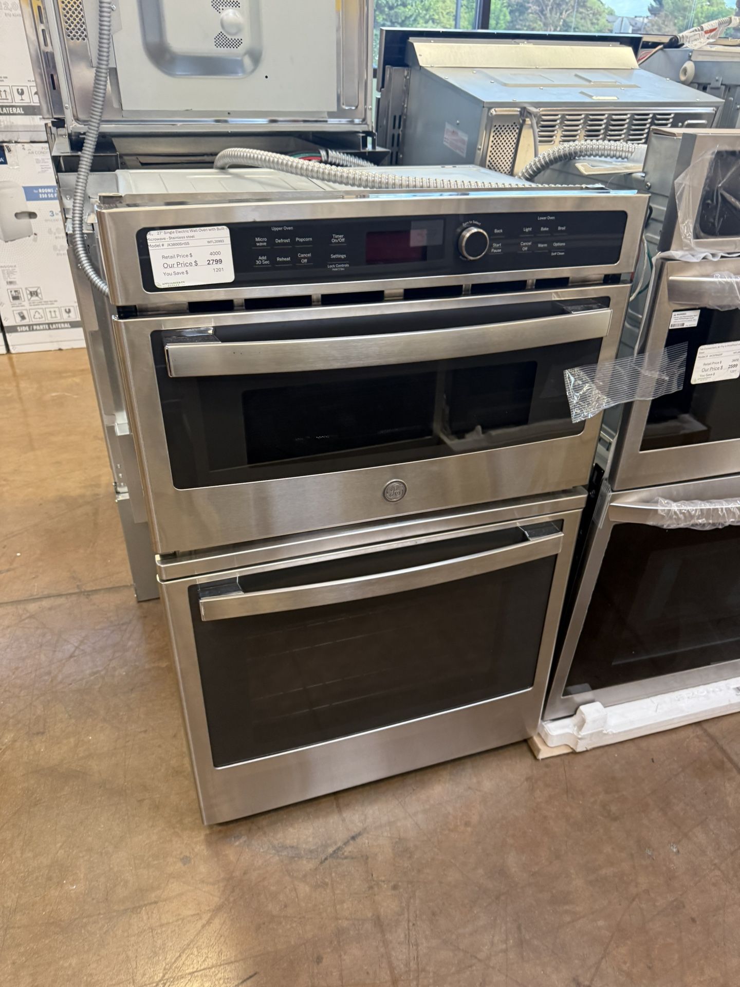 GE microwave wall oven combo 27”