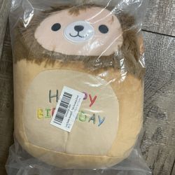 Happy birthday lion soft plush