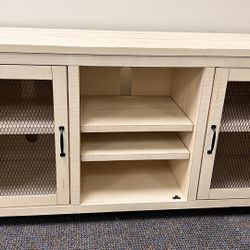New Farmhouse Style Rustic Wooden Console Antique White media console / sideboard cabinet