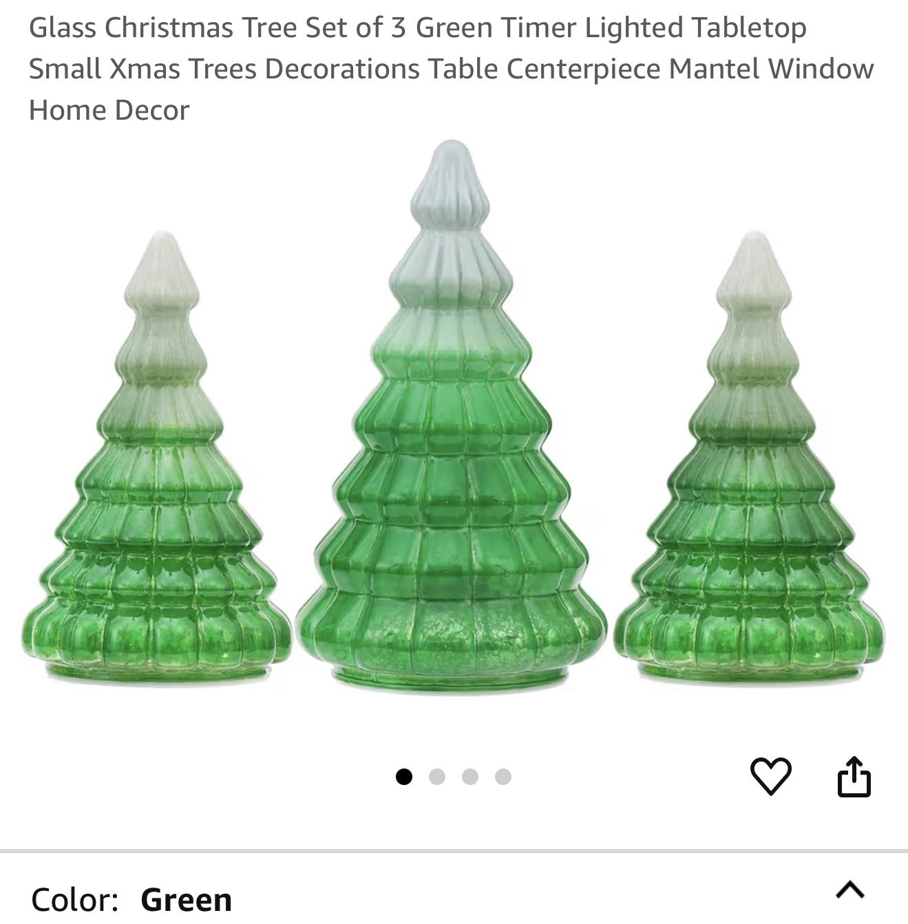 Christmas Trees With Lights At Of 3