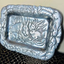 Vintage Signed Arthur Court Bunny Tray