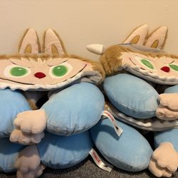 Popmart Popland Labubu  Hat Neck Pillow 