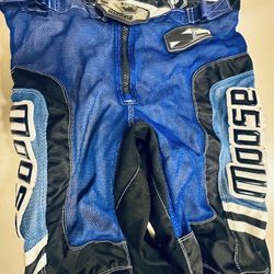 Rare vintage Moose blue and black motocross pants Size 38