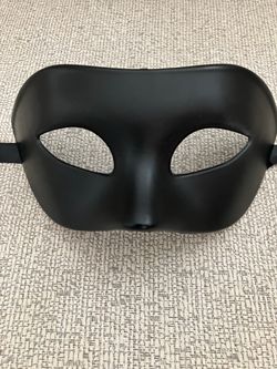 Adult Black Domino Mask