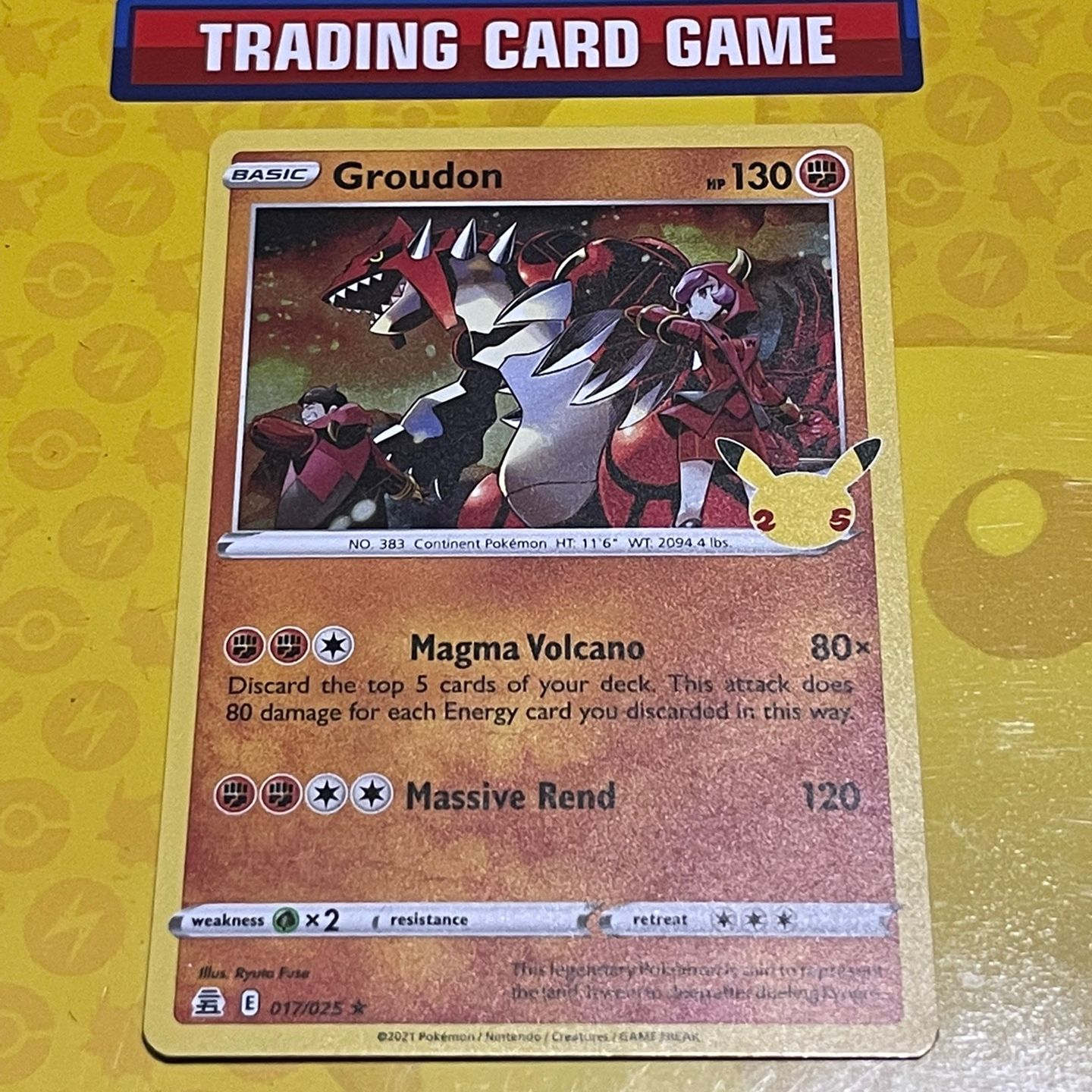 25th Anniversary Groudon Pokmon Card for Sale in Ontario, CA - OfferUp 25th Anniversary Groudon Pokmon Card for Sale in Ontario, CA - OfferUp