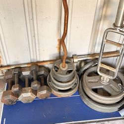 Weight Plate Set and Olympic Bar 