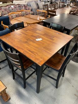 Counter bar height table and chairs (in store)