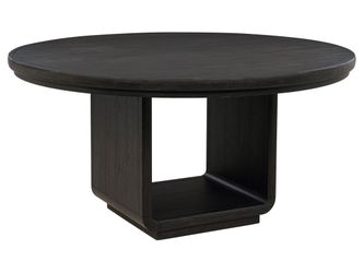 Leandro Burnished Black 60-inch Round Dining Table