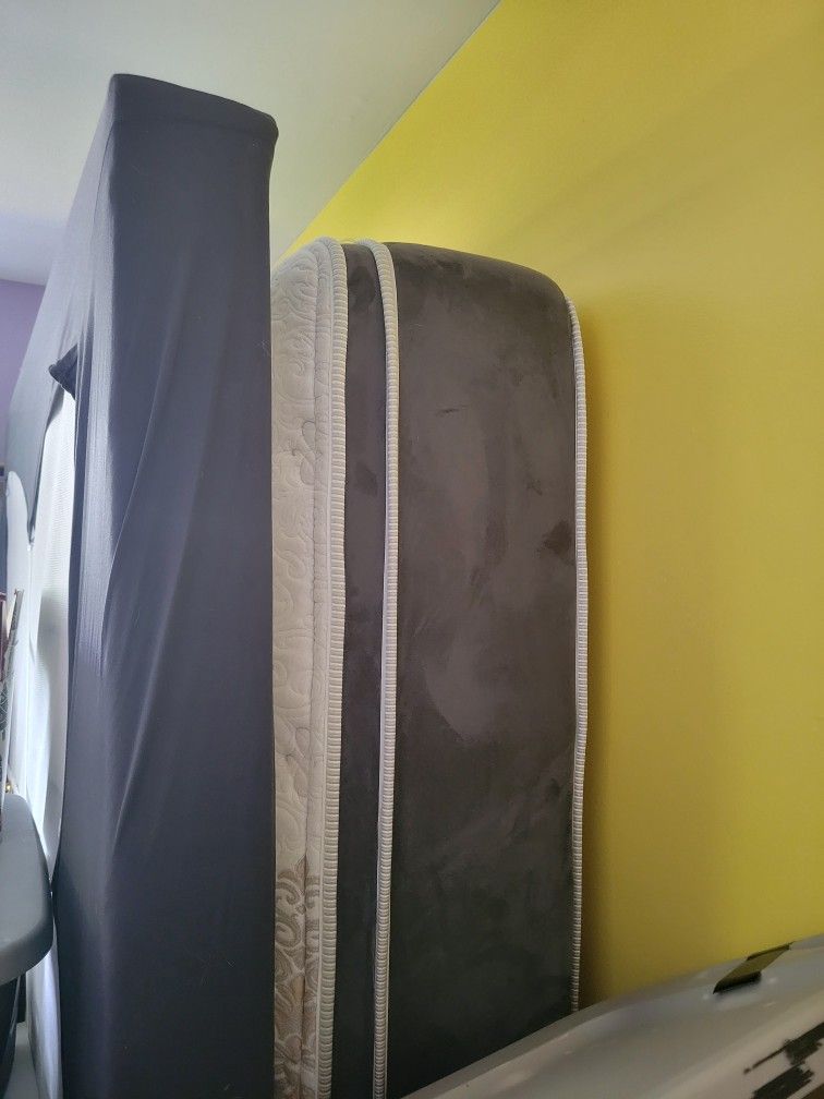 Queen Mattress, Box Frame And Bed Frame