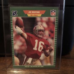 1989 Pro-Set Joe Montana Football Card #381 NM-Mint