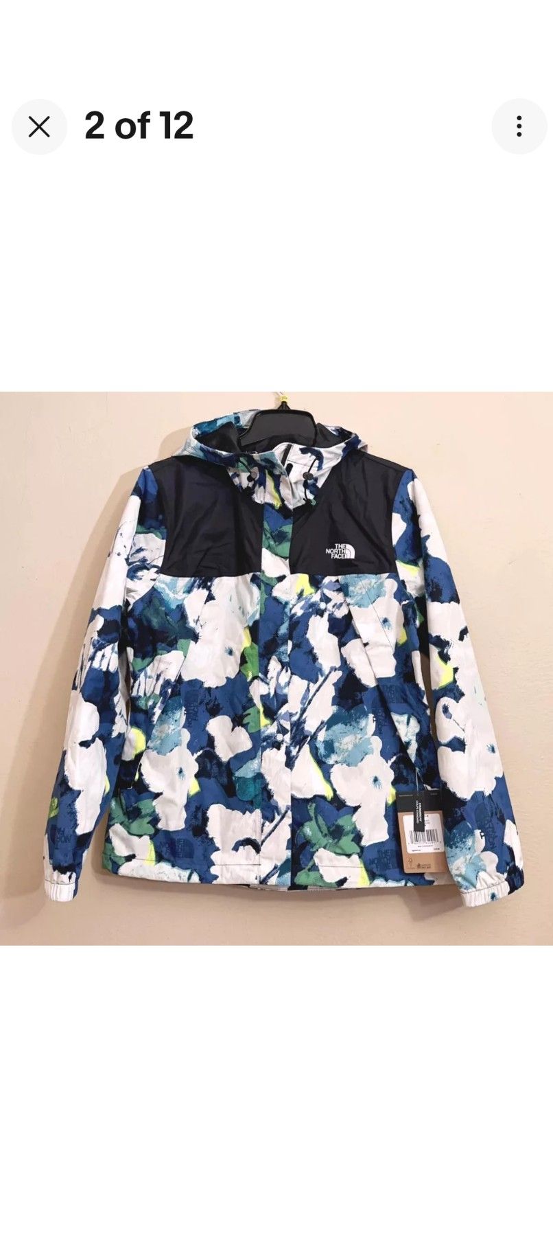 North Face Novelty Floral Hooded Women's DryVent Jacket NEW Size XL