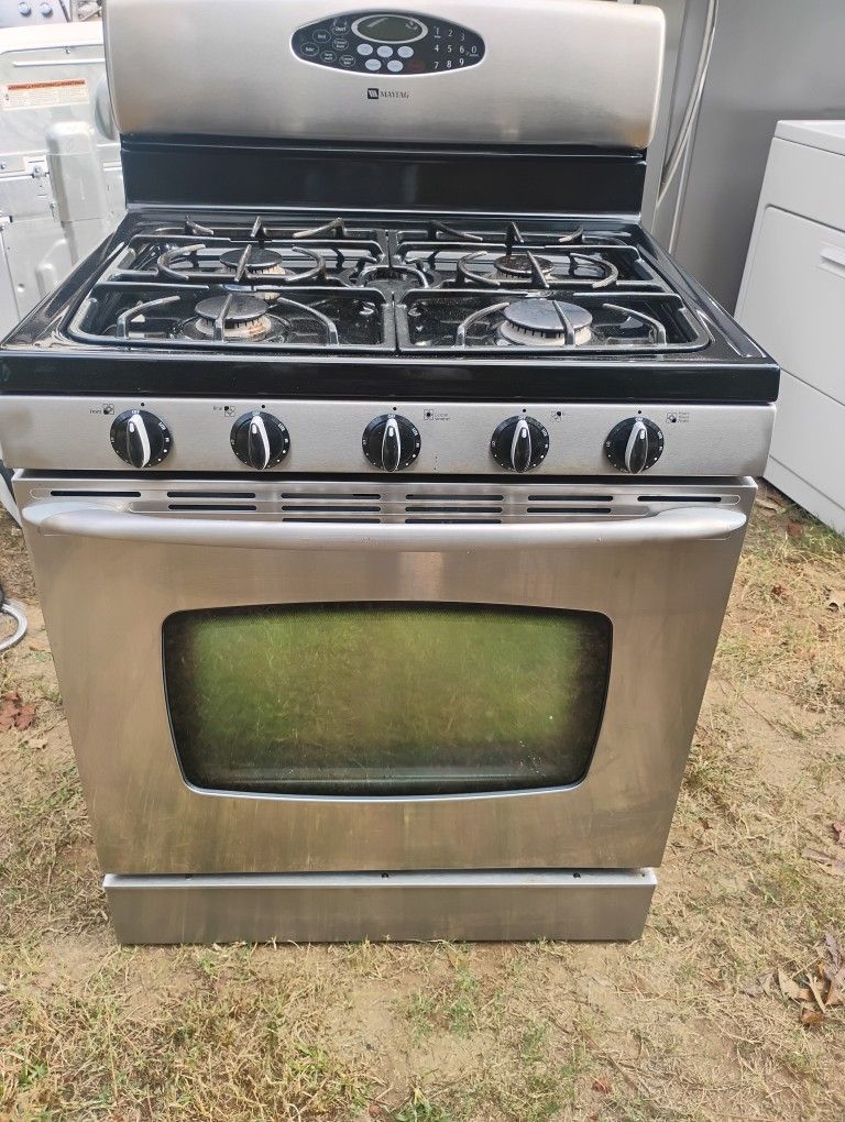 5 Burner Stainless Maytag Gas Stove