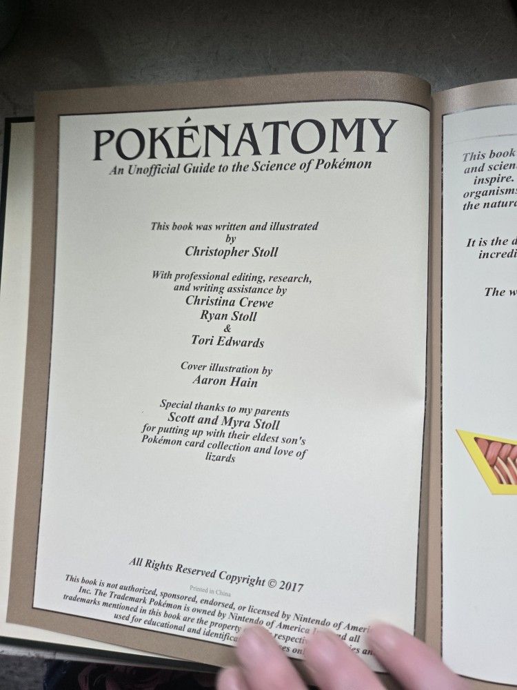 2017 Pokènatomy An Unofficial Guide To The Science Of Pokèmon