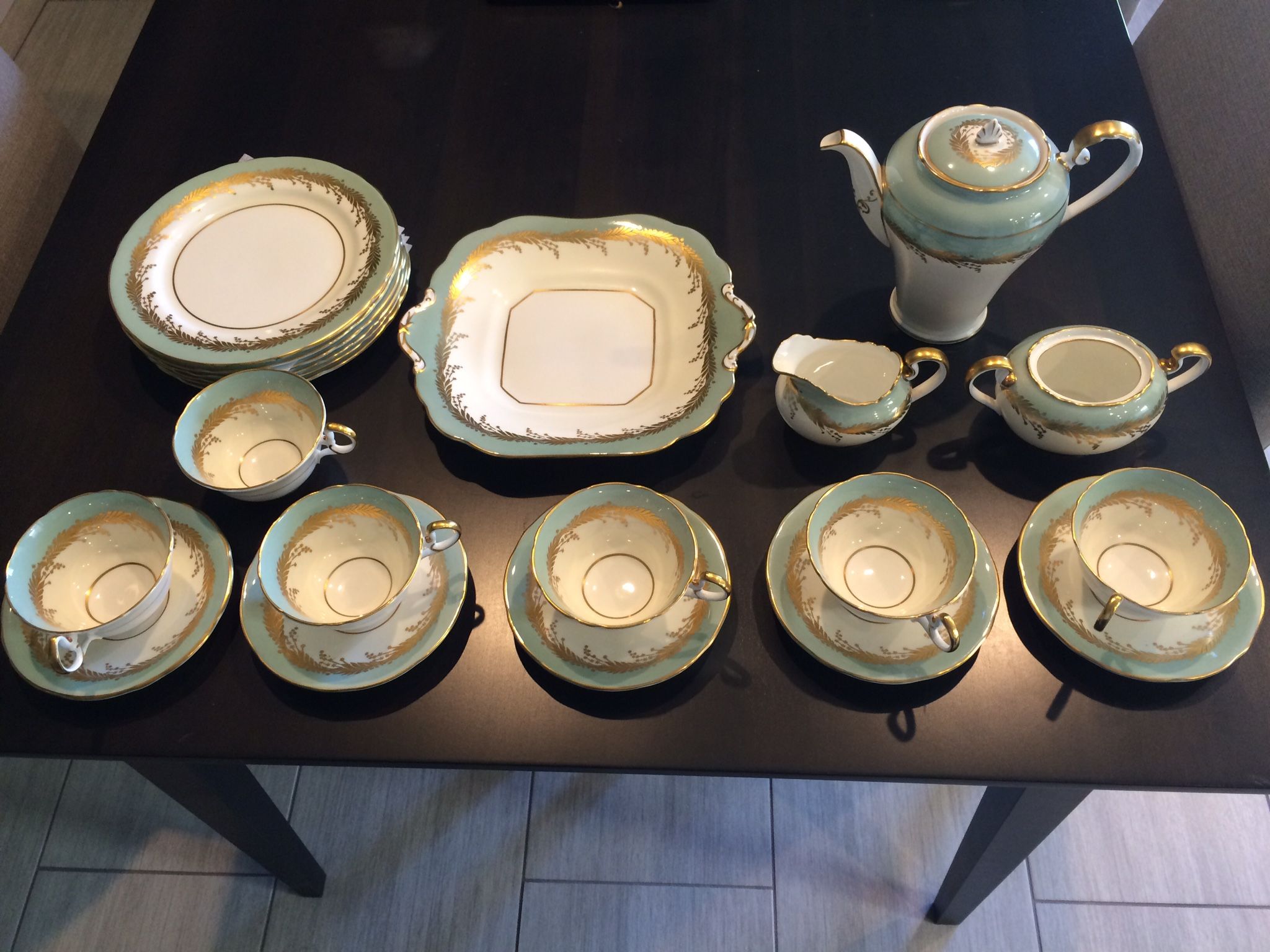 Vintage Aynsley English Tea Set, Bone China