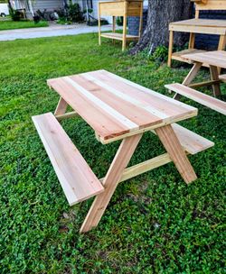 Natural cedar kids picnic table