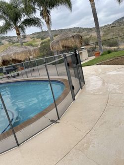 Removable Pool Fence And Safety Net Cover