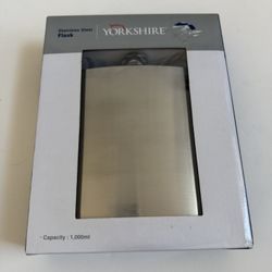 *NEW* Brushed Stainless Steel Jumbo Oversized Flask Screw Top Cap