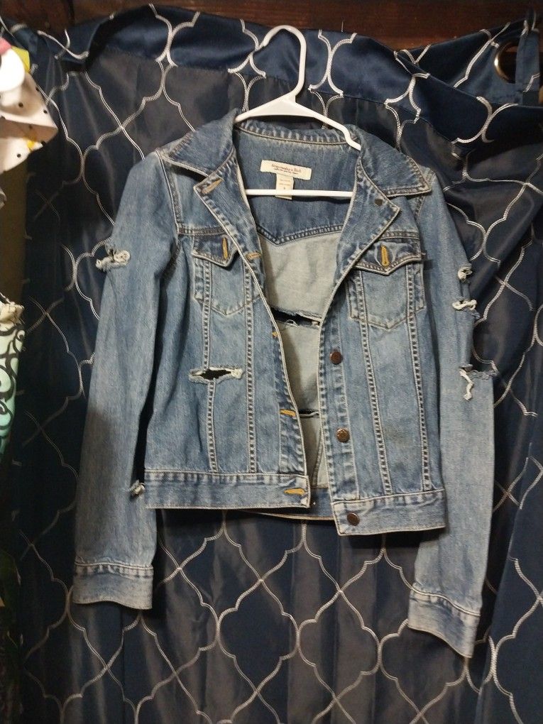 Abercrombie & Fitch Distressed Jean Jacket