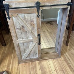 Rustic Barn Door Medicine Cabinet 