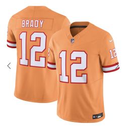 Tom Brady #12 Buccaneers Nike On-Field Creamsicle Jersey new With tags