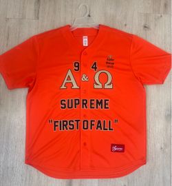 Supreme Alpha Omega Baseball Jersey Orange