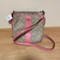 Brand New With Tag Coach Crossbody With Pink Leather Originally $155