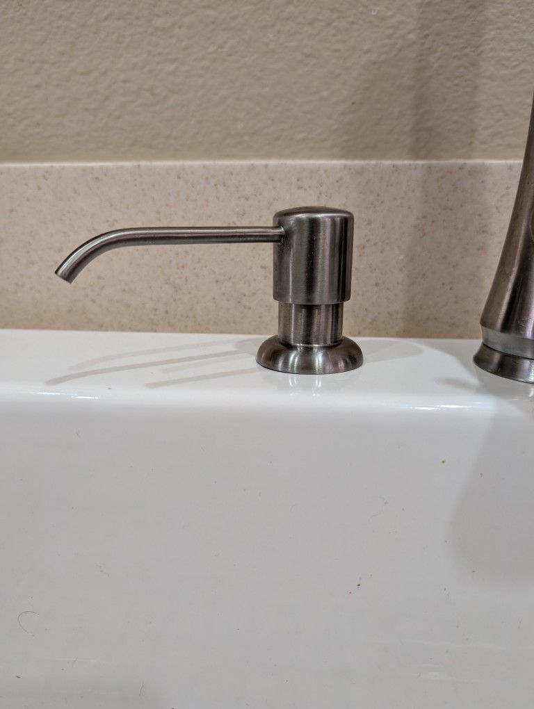 In-Sink Kitchen Soap Dispenser, Brushed Stainless Steel 