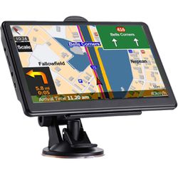 GPS Navigation for Car, Latest 2024 Map,7 inch Touch Screen Real Voice Spoken Turn-by