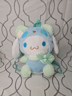Sanrio Cinnamon Roll Plush Mini Backpack Adjustable Straps 13⅓" H Read Below