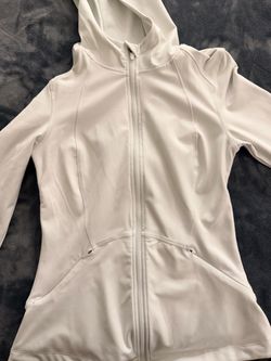 Spyder White Full-Zip Athletic Hoodie Jacket